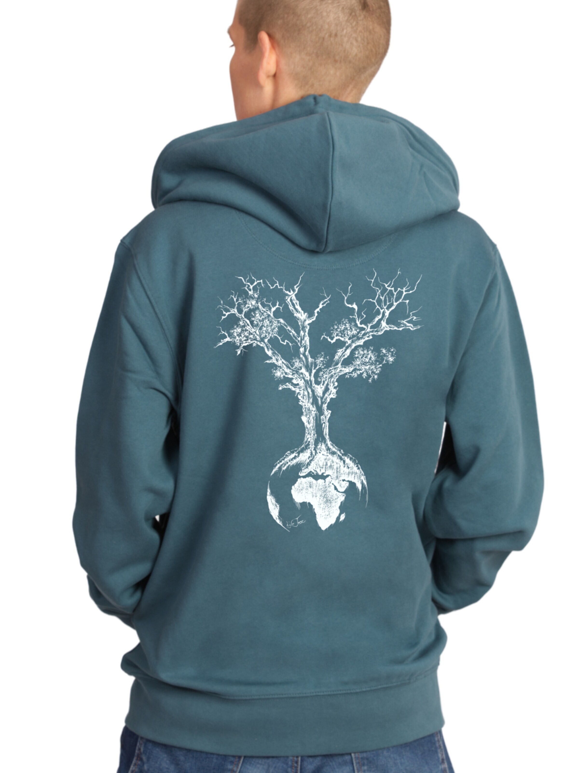 Pull-over 'Organic Fairwear' Life-Tree en bleu