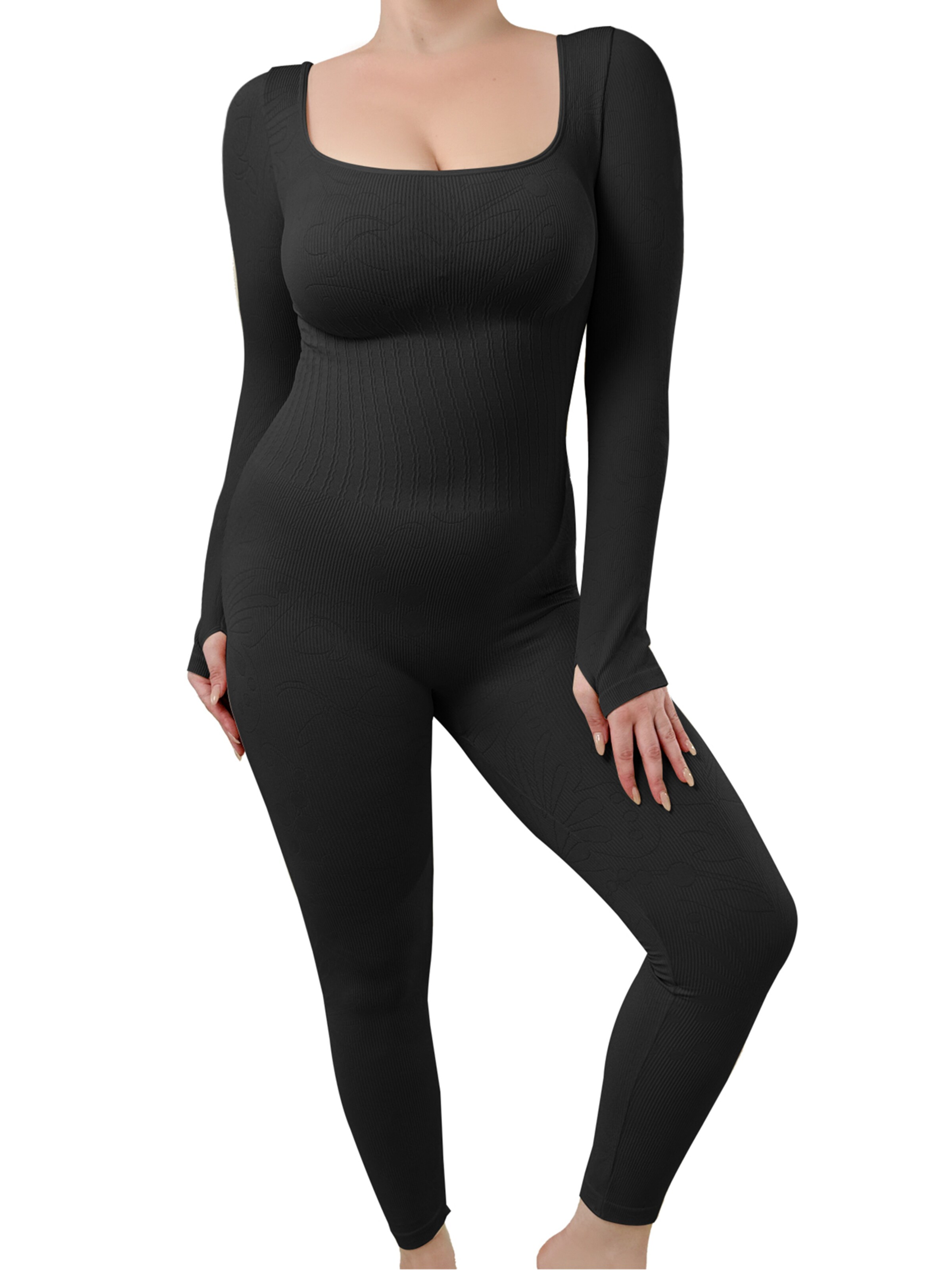 MEETWEE Athletic Bodysuit 'Seamless Base' in Black