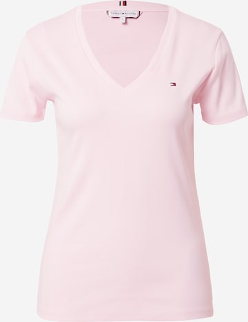 T-shirt TOMMY HILFIGER en rose : devant