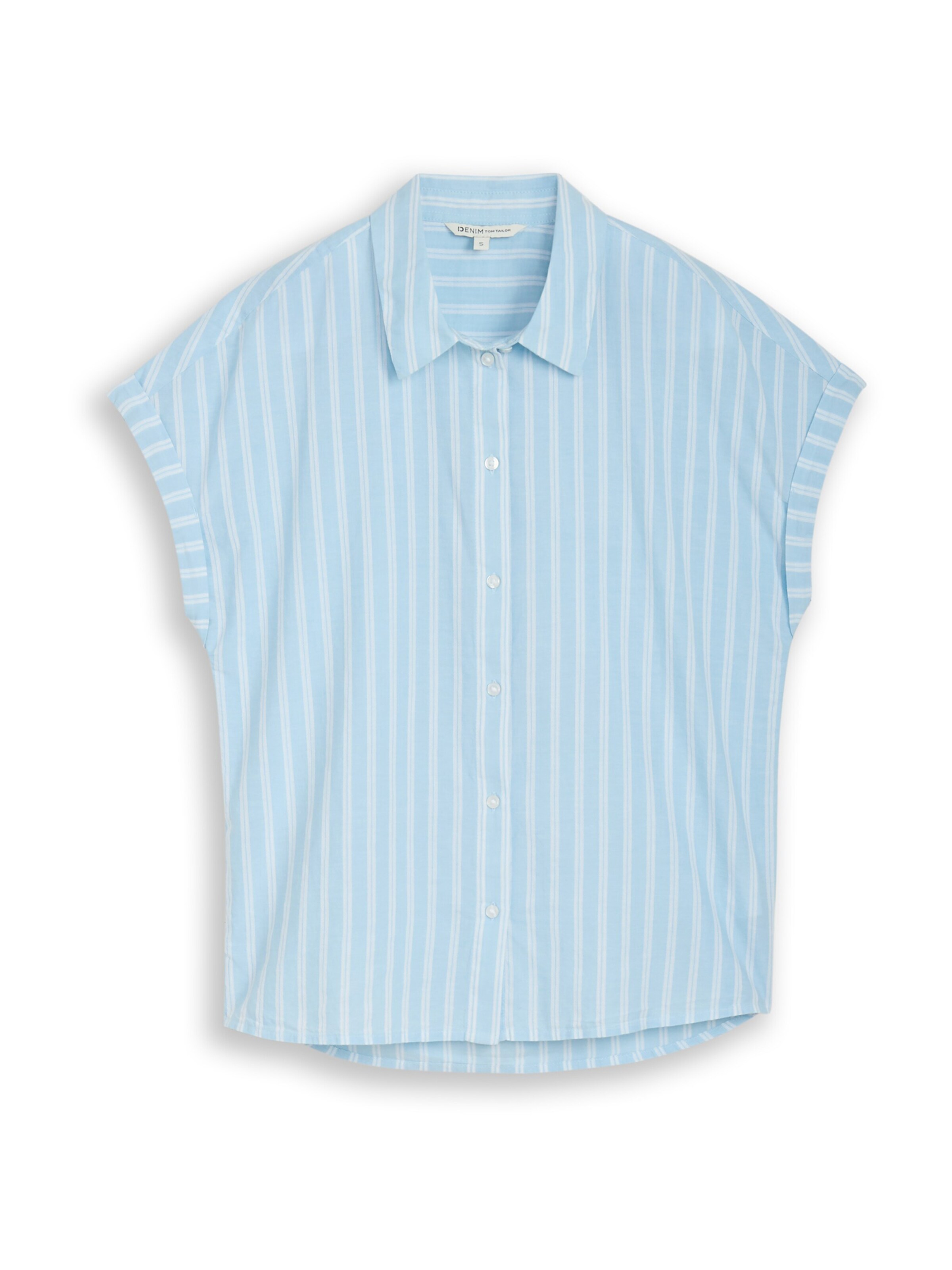 TOM TAILOR DENIM Blouse in Blue: front