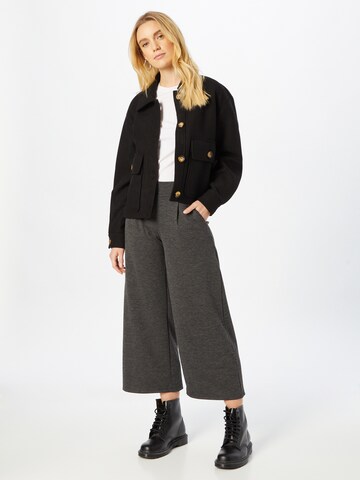 ICHI Wide leg Pleat-front trousers 'IH Kate' in Grey