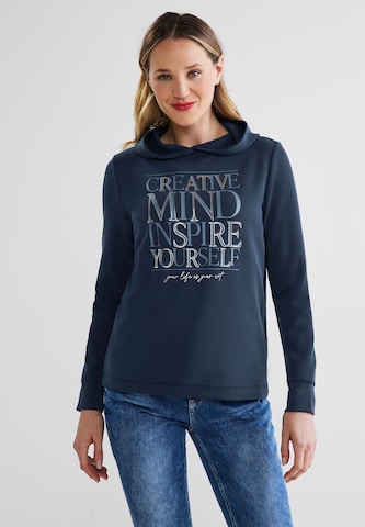 STREET ONE Sweatshirt in Blue: front