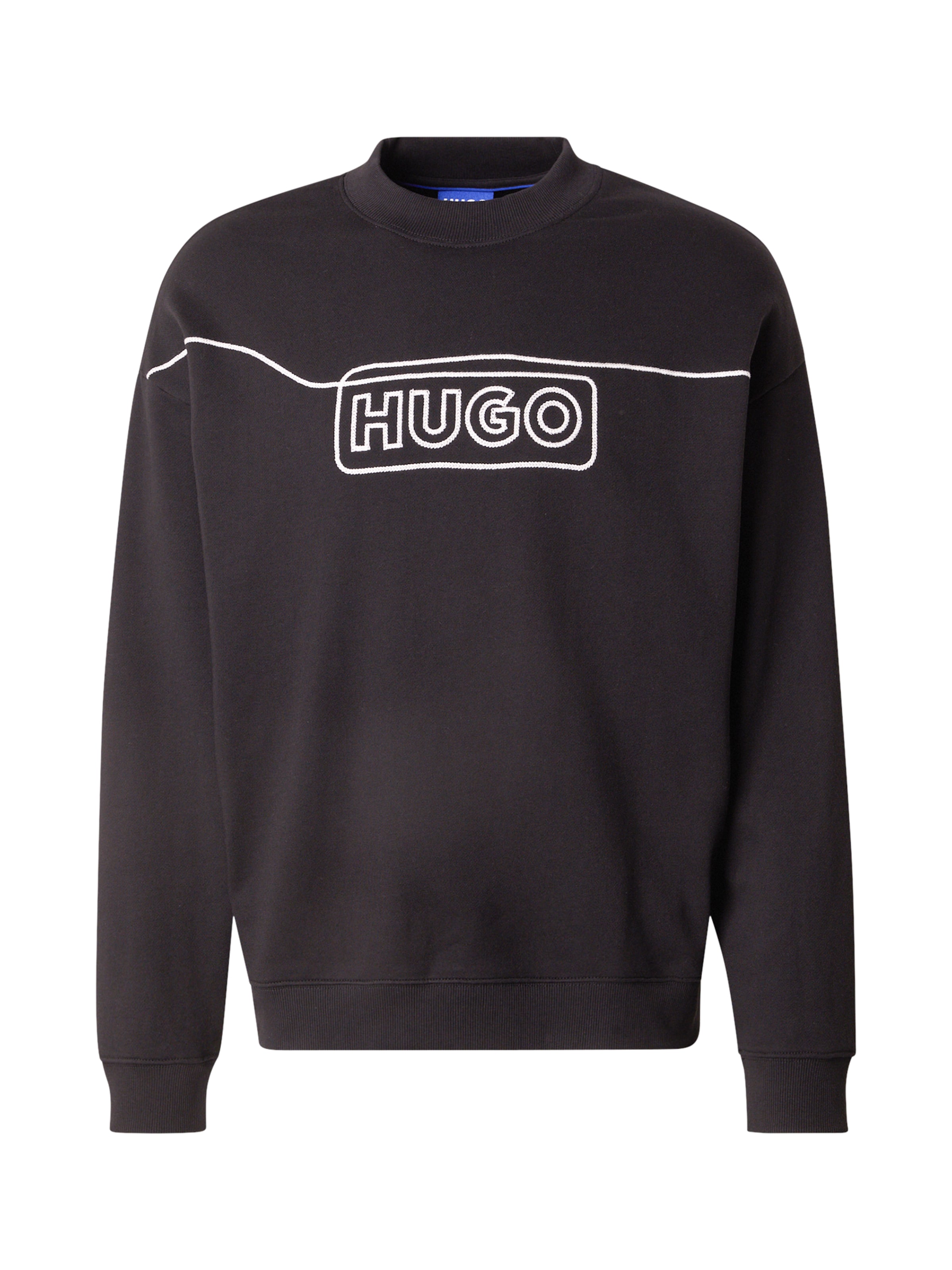 HUGO Sweatshirt 'Noideryos' in Zwart: voorkant