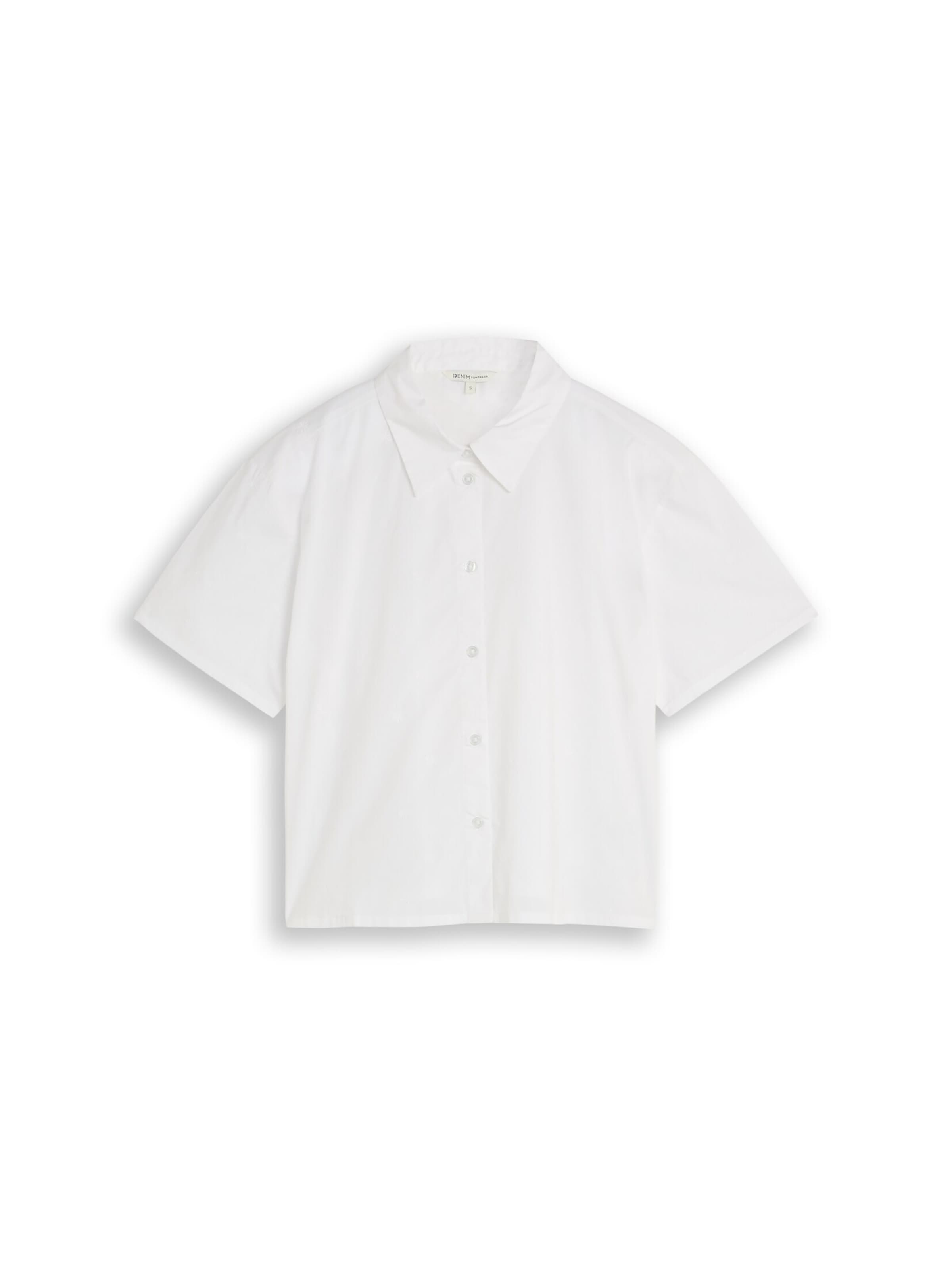 TOM TAILOR DENIM Blouse in White: front