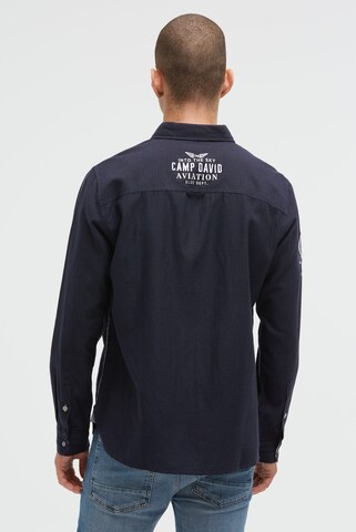 CAMP DAVID Regular fit Button Up Shirt in Blue