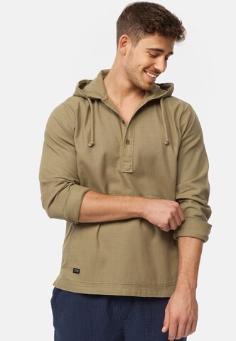 INDICODE JEANS Comfort fit Overhemd 'Mickie' in Groen