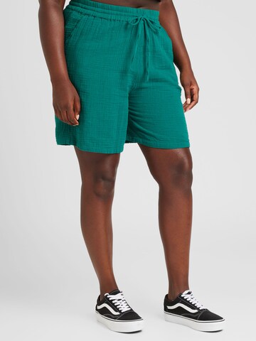 ONLY Carmakoma Loosefit Broek 'THYRA' in Groen: voorkant