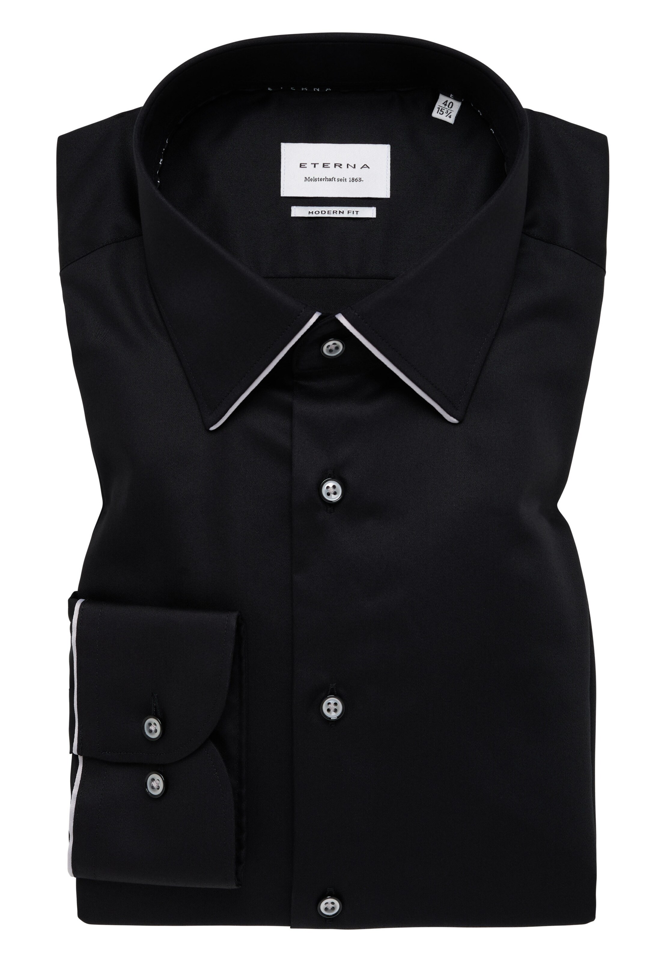 ETERNA Regular fit Business shirt in Black