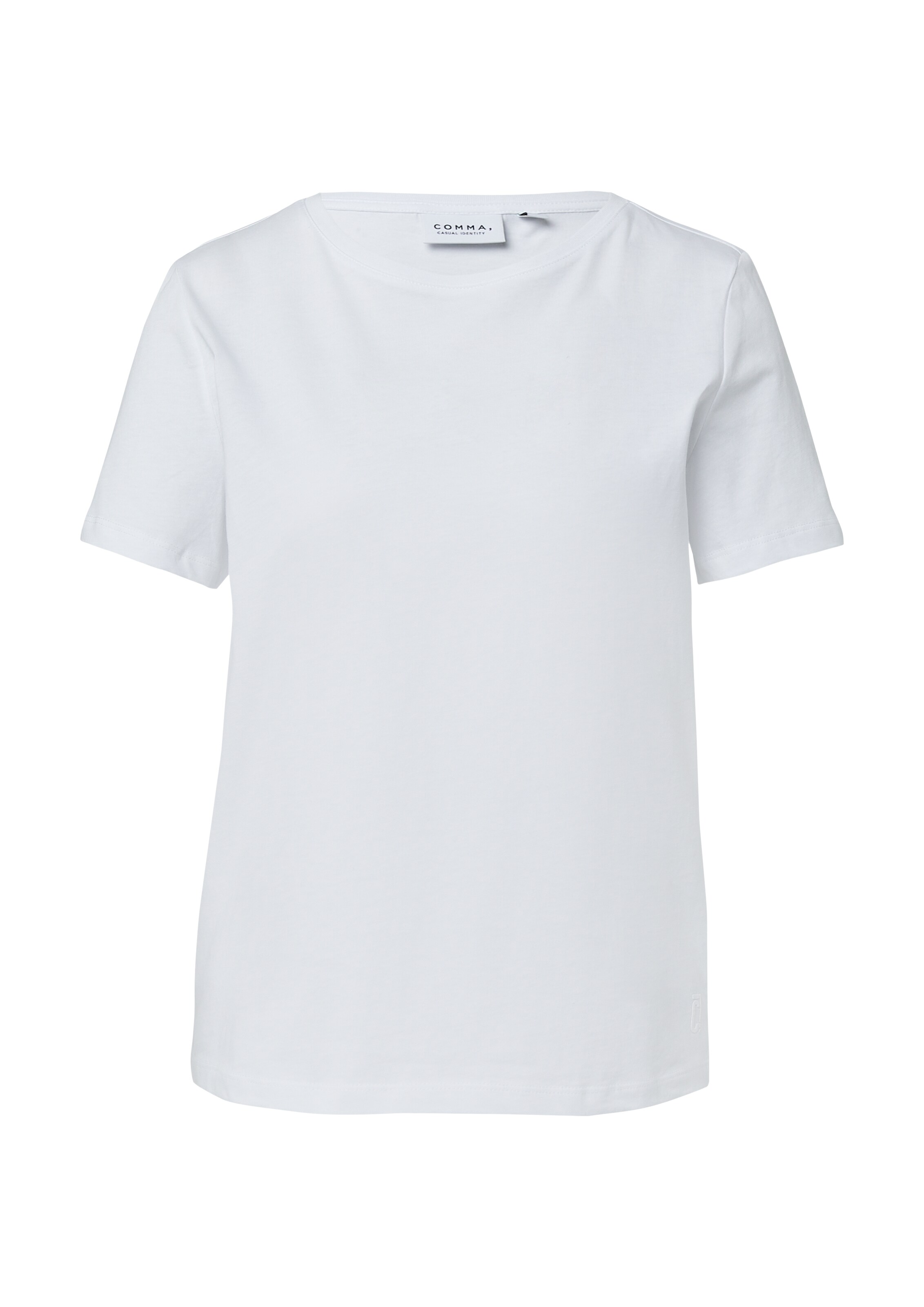 comma casual identity Shirt in Wit: voorkant