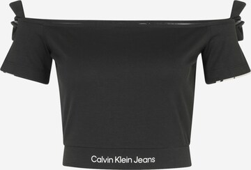 Calvin Klein Jeans regular Μπλουζάκι σε μαύρο: μπροστά