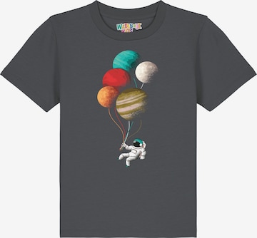 Maglietta 'Balloon Spaceman' di watabout.kids in grigio: frontale