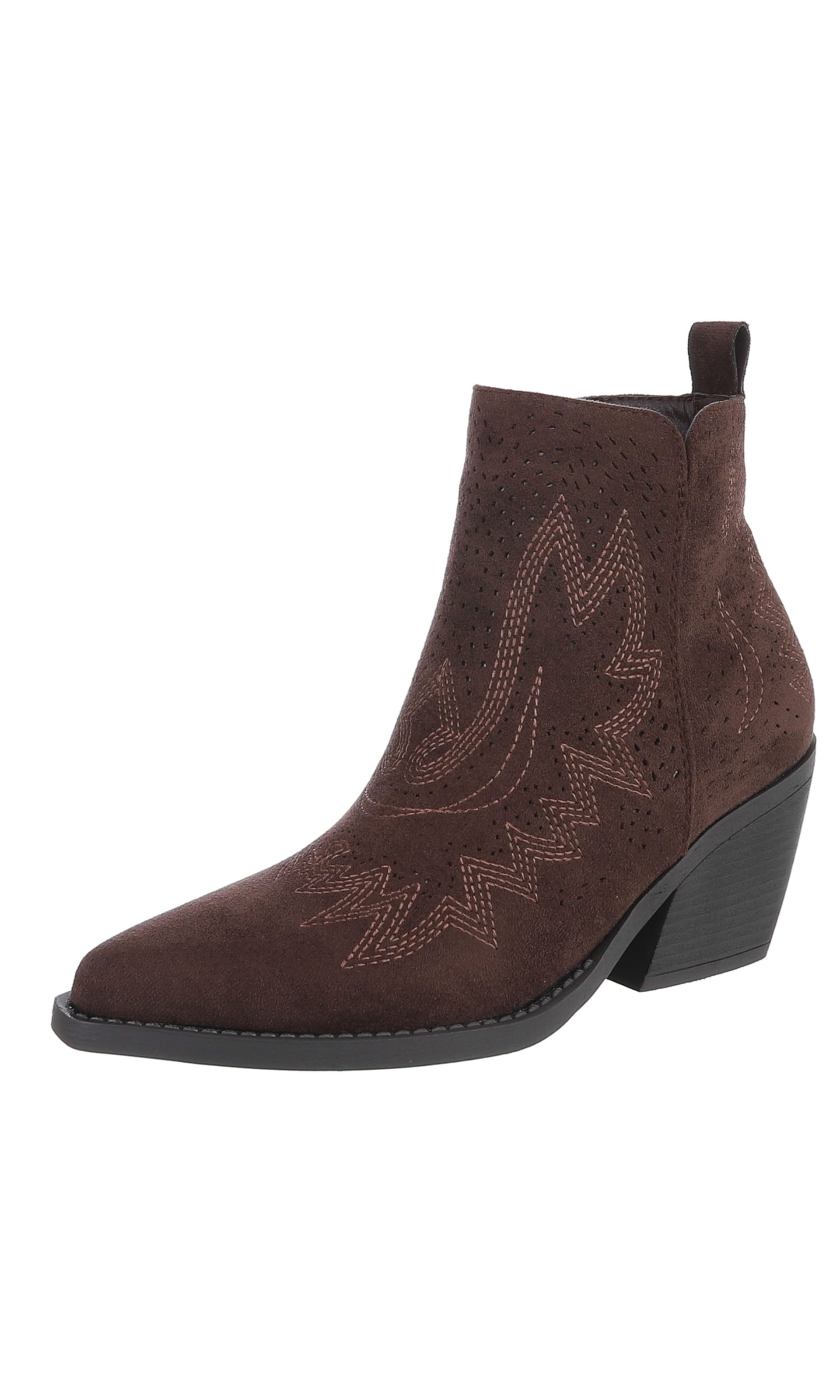 Ital-Design Cowboy Boots in Brown: front