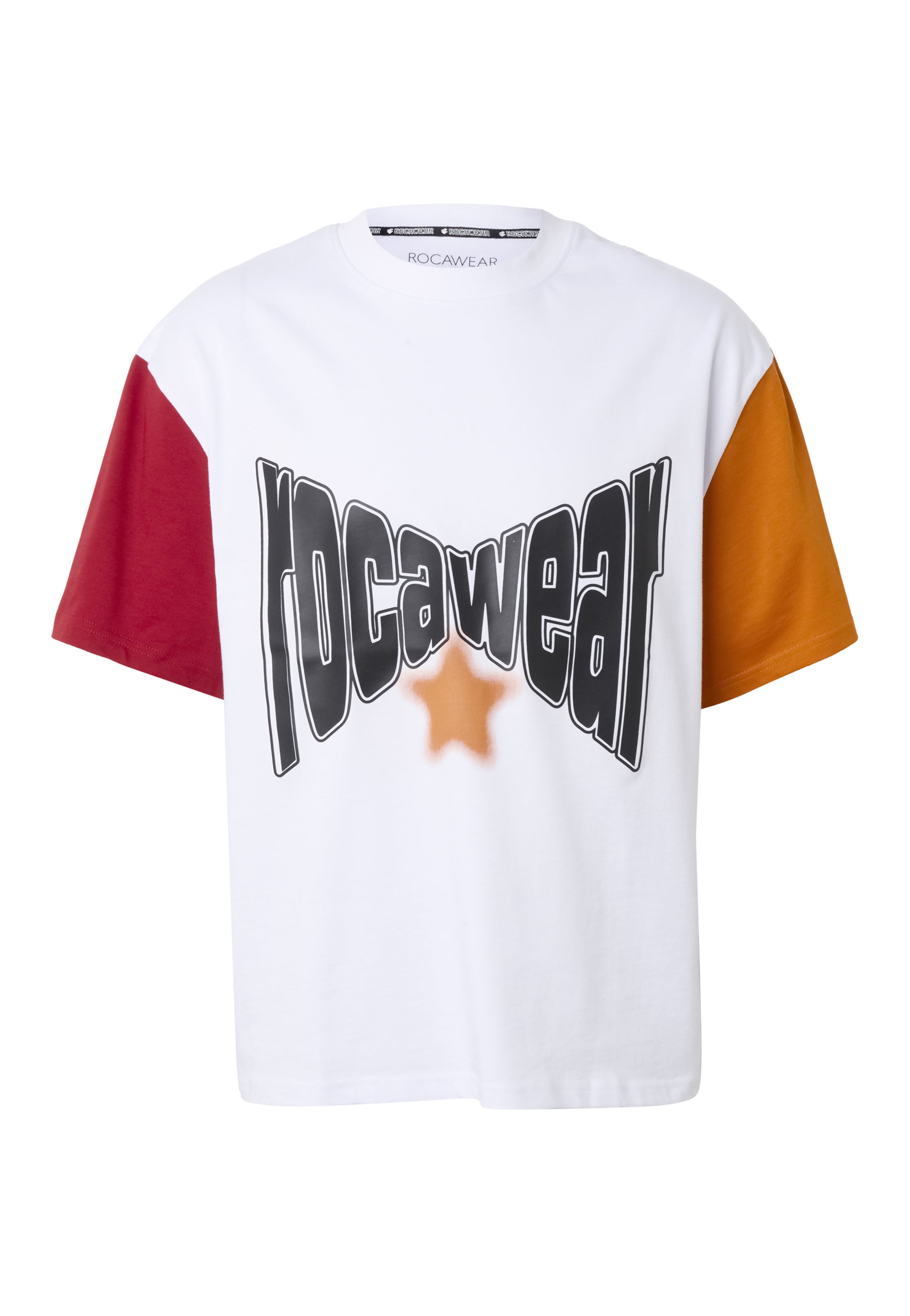 ROCAWEAR T-Shirt 'Colored' in Weiß: Vorderseite