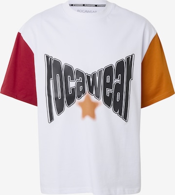 ROCAWEAR Shirt 'Colored' in White: front