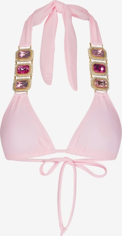 Moda Minx Triangel Bikinitop 'Boujee' in Pink: predná strana