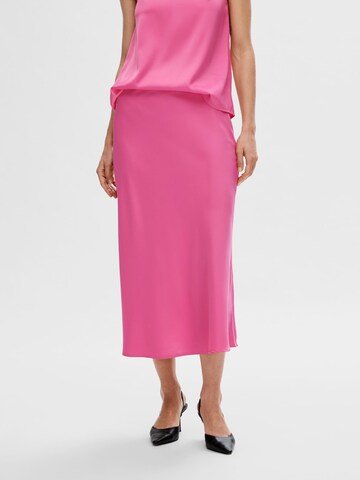SELECTED FEMME Skirt 'Lena' in Pink: front