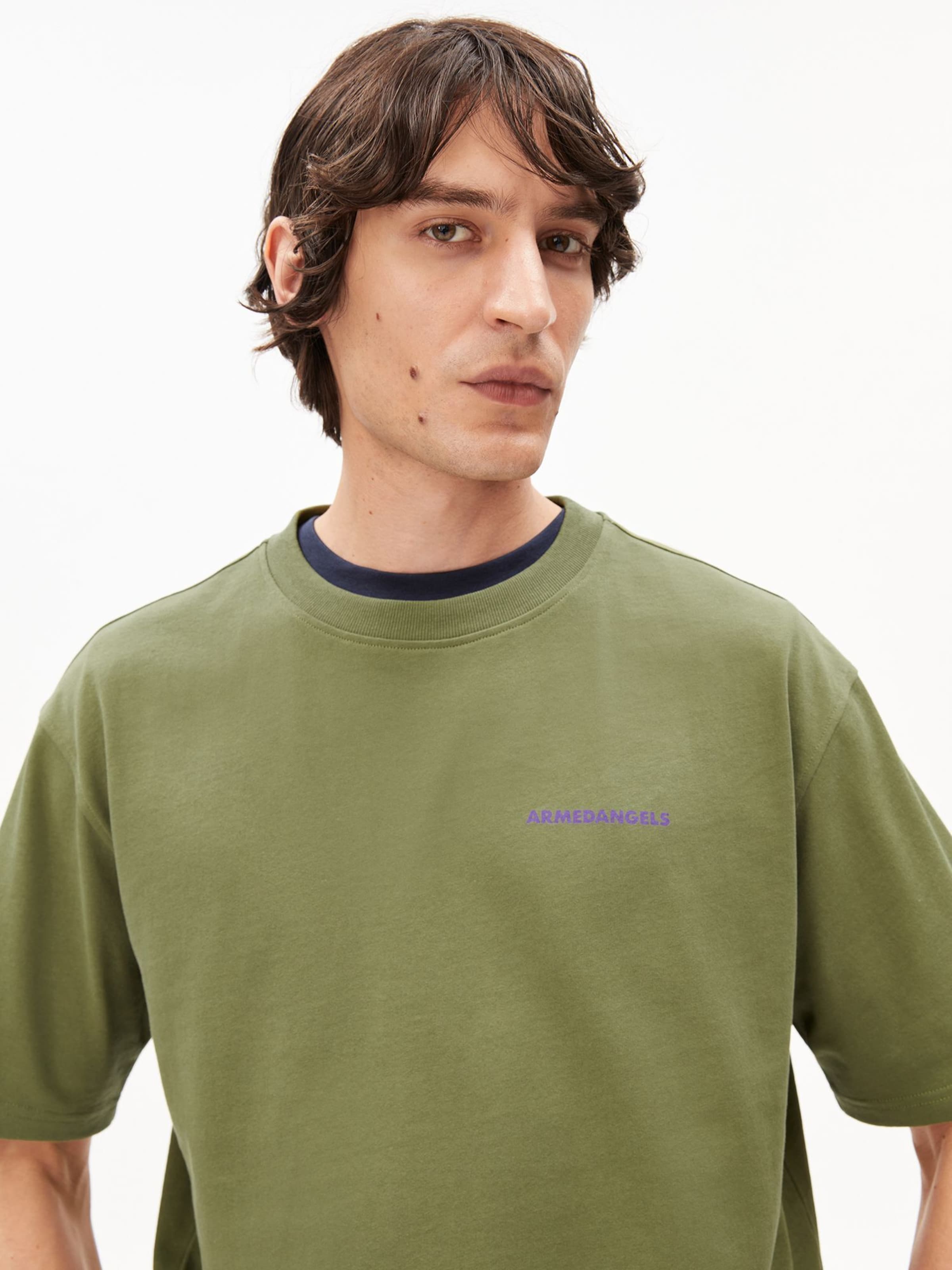 ARMEDANGELS Shirt in Groen: voorkant