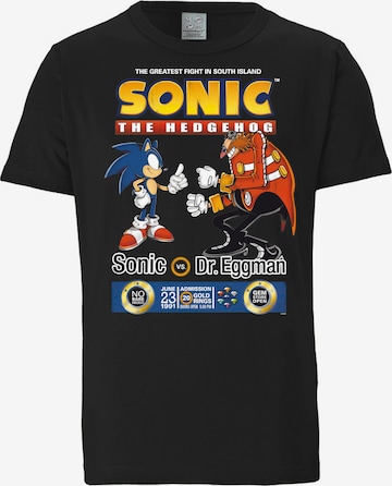LOGOSHIRT Shirt 'Sonic vs. Dr. Eggman' in Gemengde kleuren: voorkant