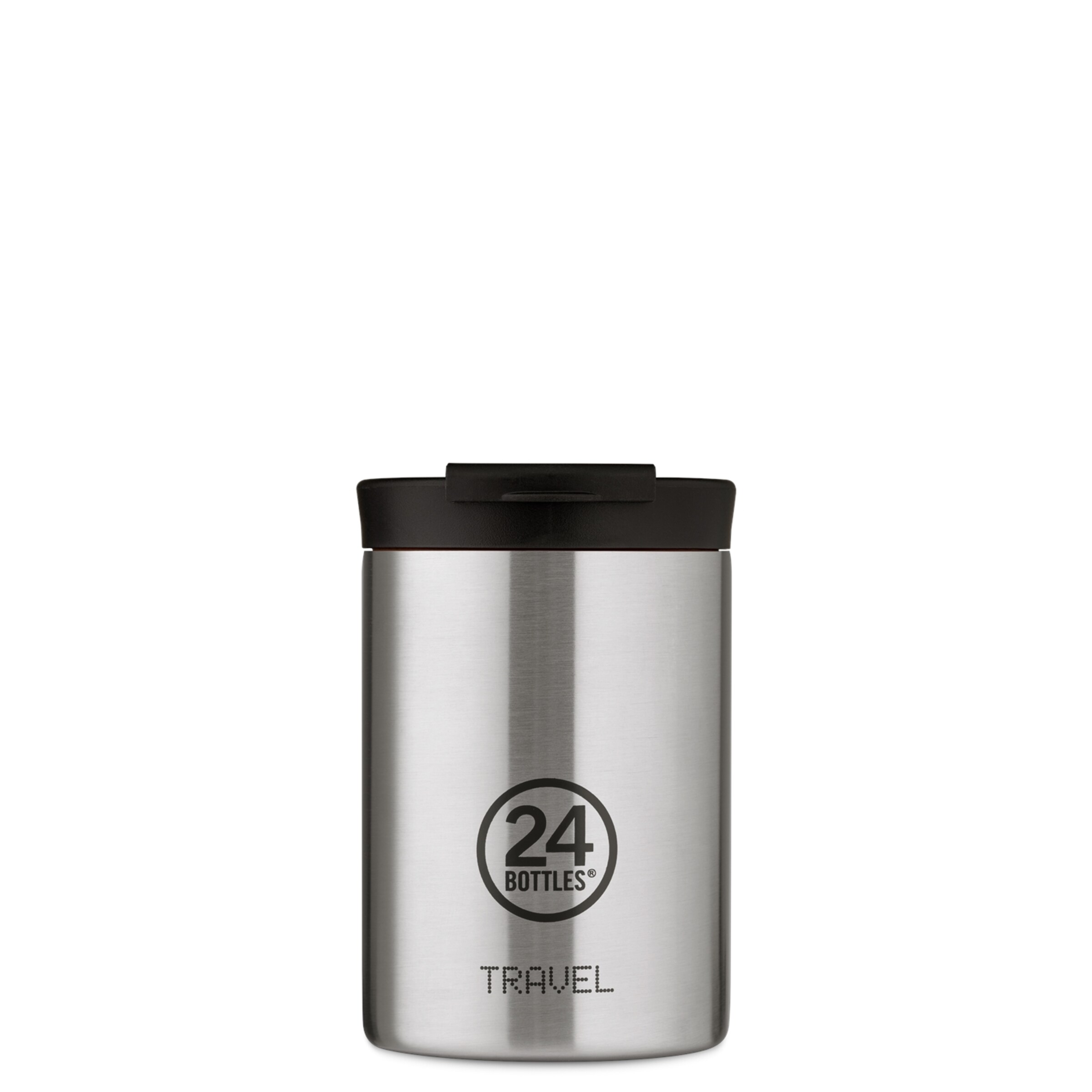 Gourdes 'Travel Tumbler Basic 350' 24Bottles en argent : devant