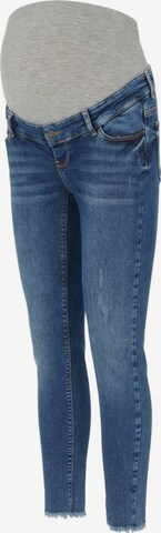 MAMALICIOUS Slimfit Jeans 'Milano' in Blauw: voorkant