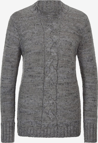 Goldner Pullover in Grau: Vorderseite