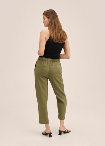 MANGO Loosefit Hose 'Linen' in Grün