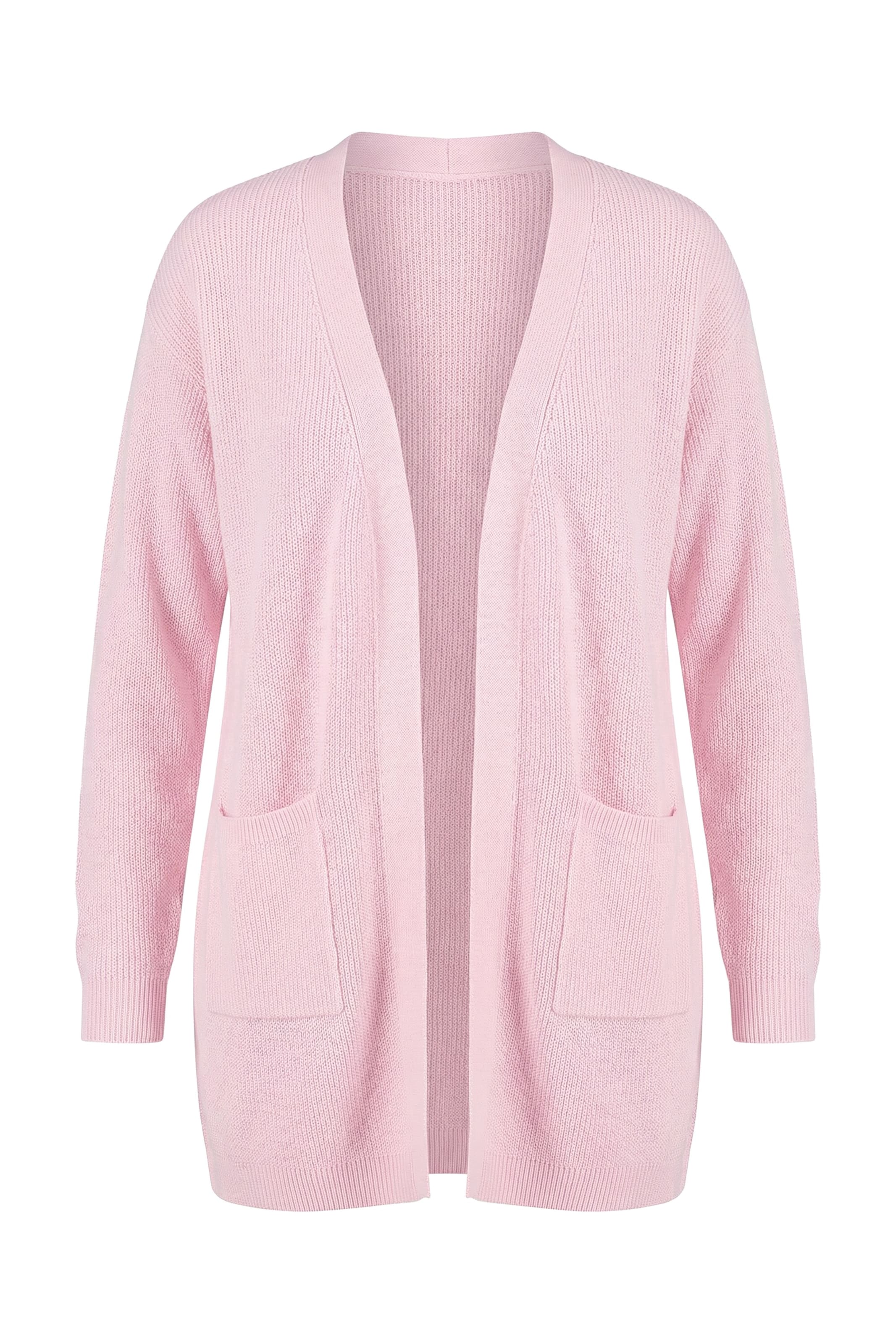 Ulla Popken Gebreid vest in Roze: voorkant