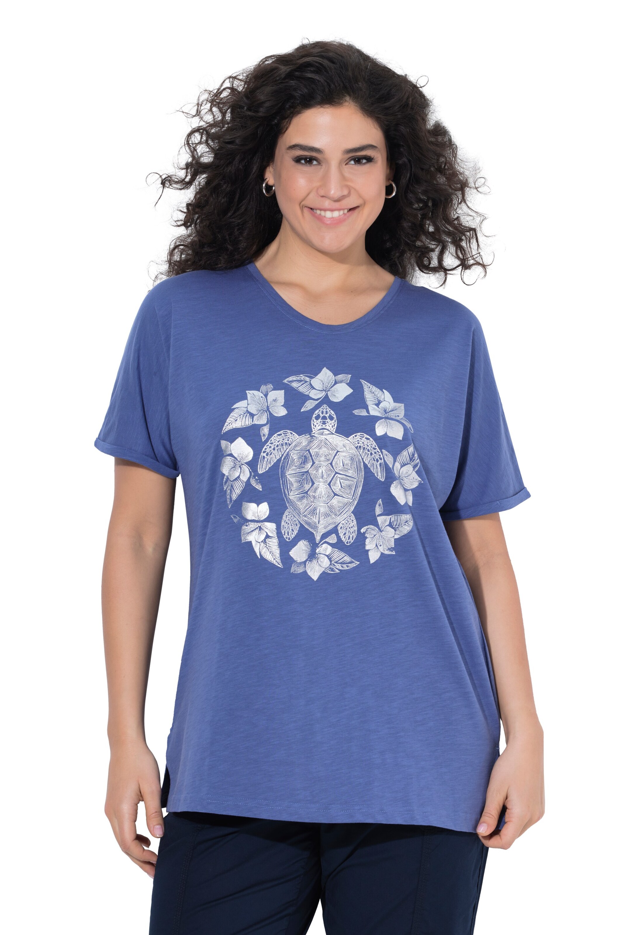Ulla Popken Shirt in Blau: Vorderseite
