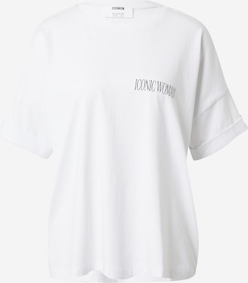 ABOUT YOU x Iconic by Tatiana Kucharova - Camiseta 'Charlie' en blanco: frente