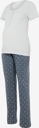 MAMALICIOUS Pyjama 'Mira' in grau / basaltgrau / weiß, Produktansicht