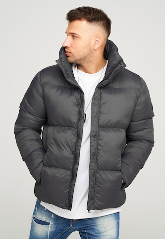 behype Winter Jacket 'BHJEFFREY' in Grey