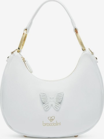 Borsa a spalla 'Amy Bijoux' di Braccialini in bianco: frontale