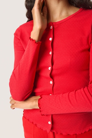 Cardigan 'SLVenola' SOAKED IN LUXURY en rouge