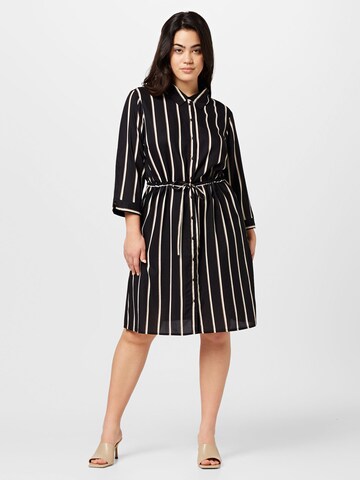 ONLY Carmakoma Shirt Dress 'Tamari' in Black: front