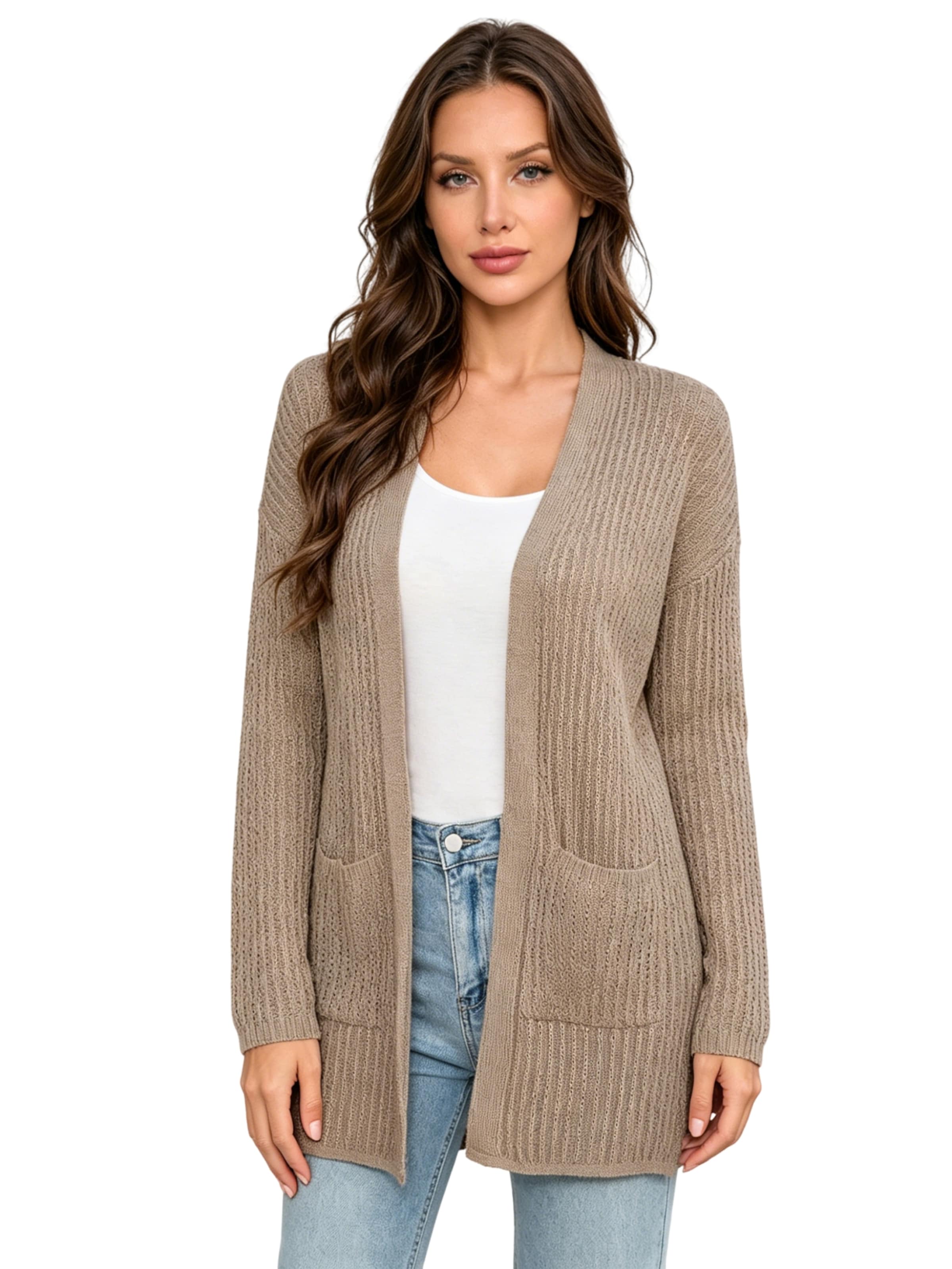 KoJooin Strickjacke‌‌‌ in Beige: Vorderseite