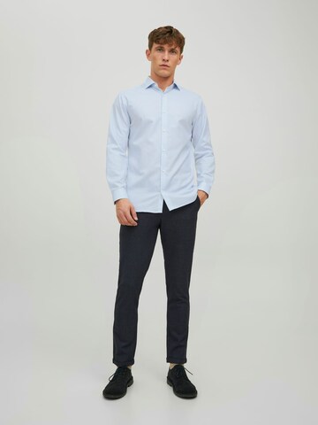JACK & JONES Comfort fit Button Up Shirt 'Blaparker' in Blue