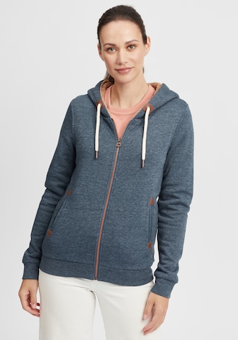 Oxmo Zip-Up Hoodie 'Vicky' in Blue: front