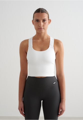 Bustier Soutien-gorge de sport Aim'n en blanc : devant