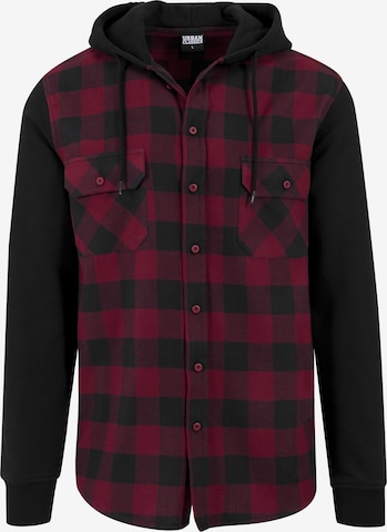 Coupe regular Chemise Urban Classics en noir : devant