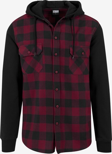 Urban Classics Button Up Shirt in Merlot / Black, Item view