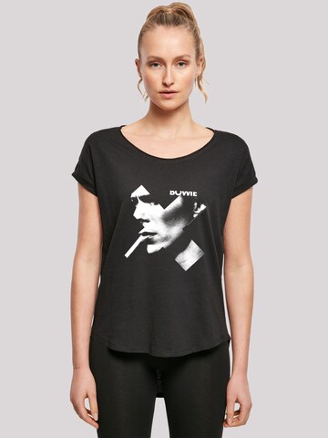 F4NT4STIC Shirt 'David Bowie' in Zwart: voorkant