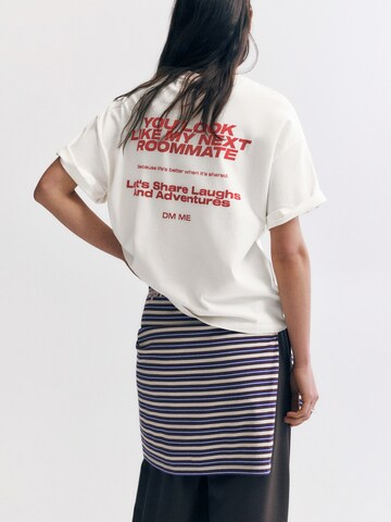 Pull&Bear Tričko – bílá: přední strana