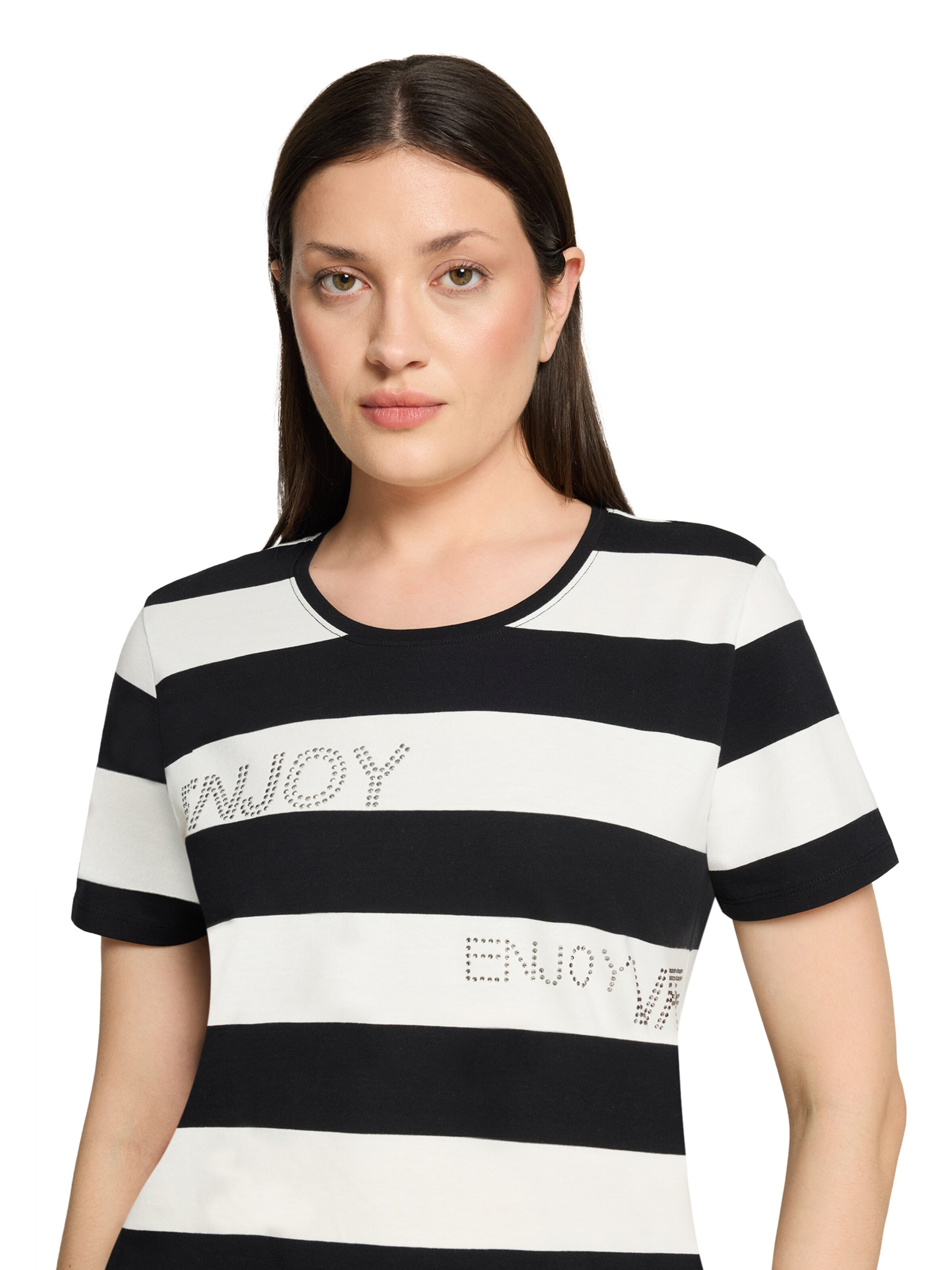 Betty Barclay Ringelshirt mit Tunnelzug in Schwarz