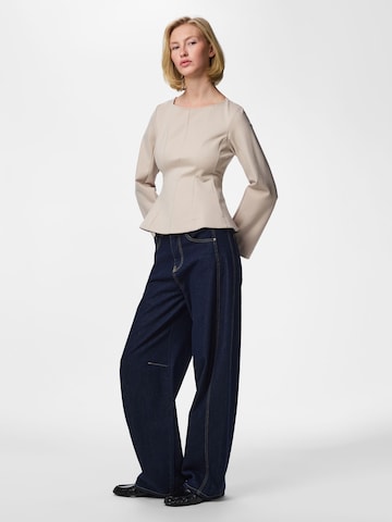 PIECES Blouse 'PCGunhild' in Grey