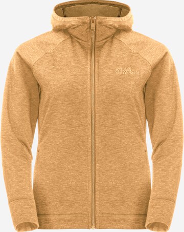 JACK WOLFSKIN Functionele fleece jas in Geel: voorkant