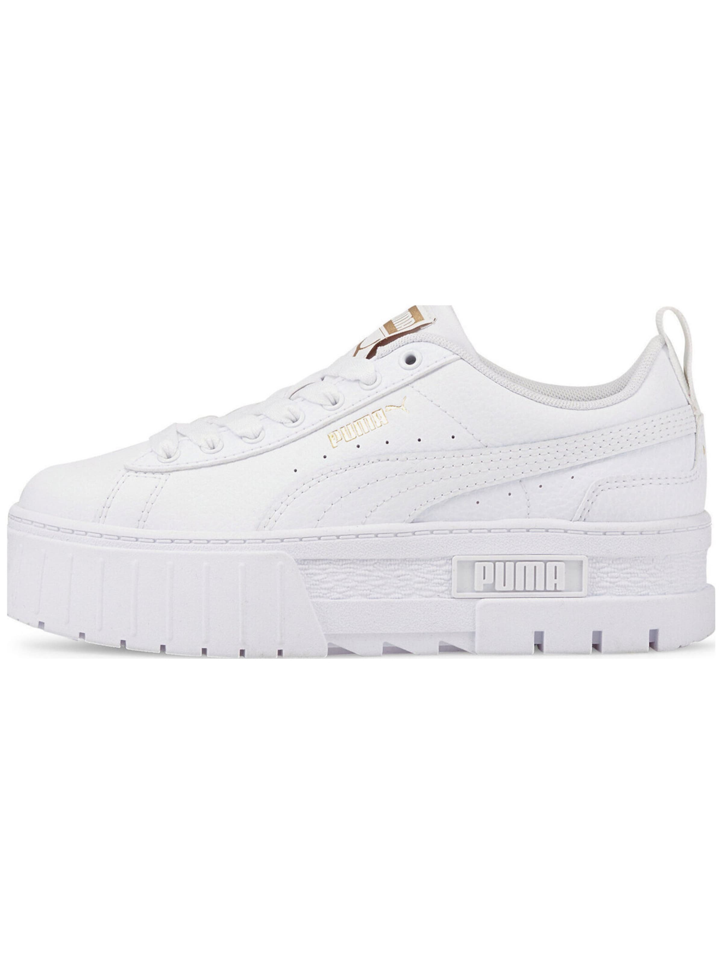 Sneaker bassa 'Puma Mayze Lth Jr' di PUMA in bianco: frontale