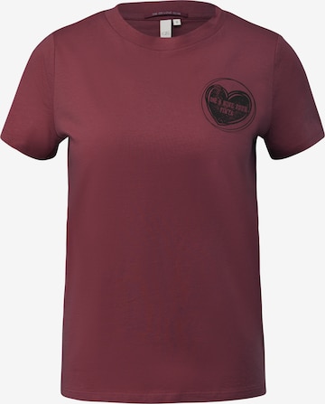 QS Shirt in Rood: voorkant