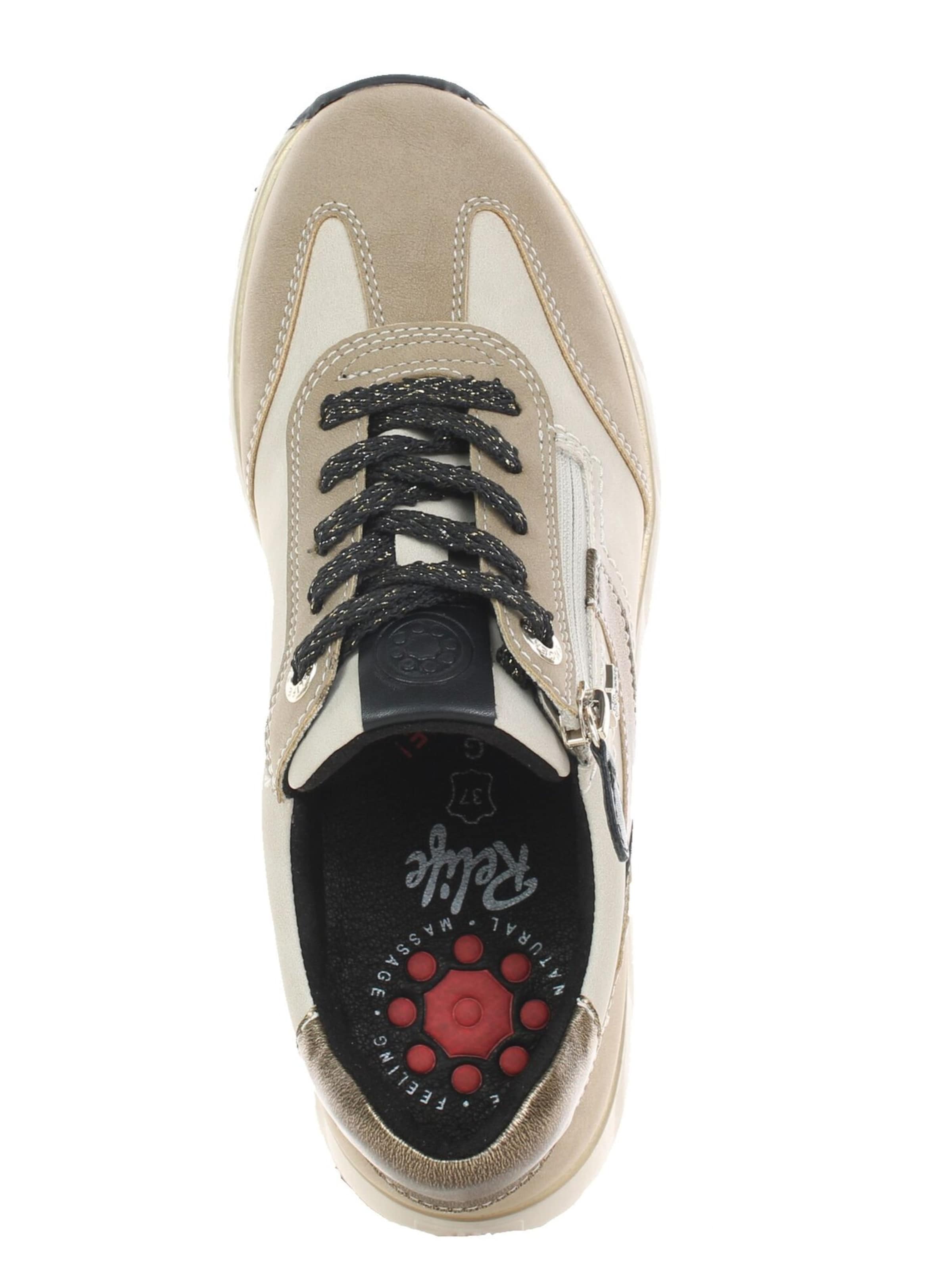 Relife Sneaker mit Reißverschluss an der Außenseite in Beige