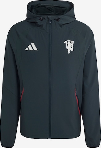 ADIDAS PERFORMANCESportska jakna 'Machchester United Tiro Travel' - zelena boja: prednji dio