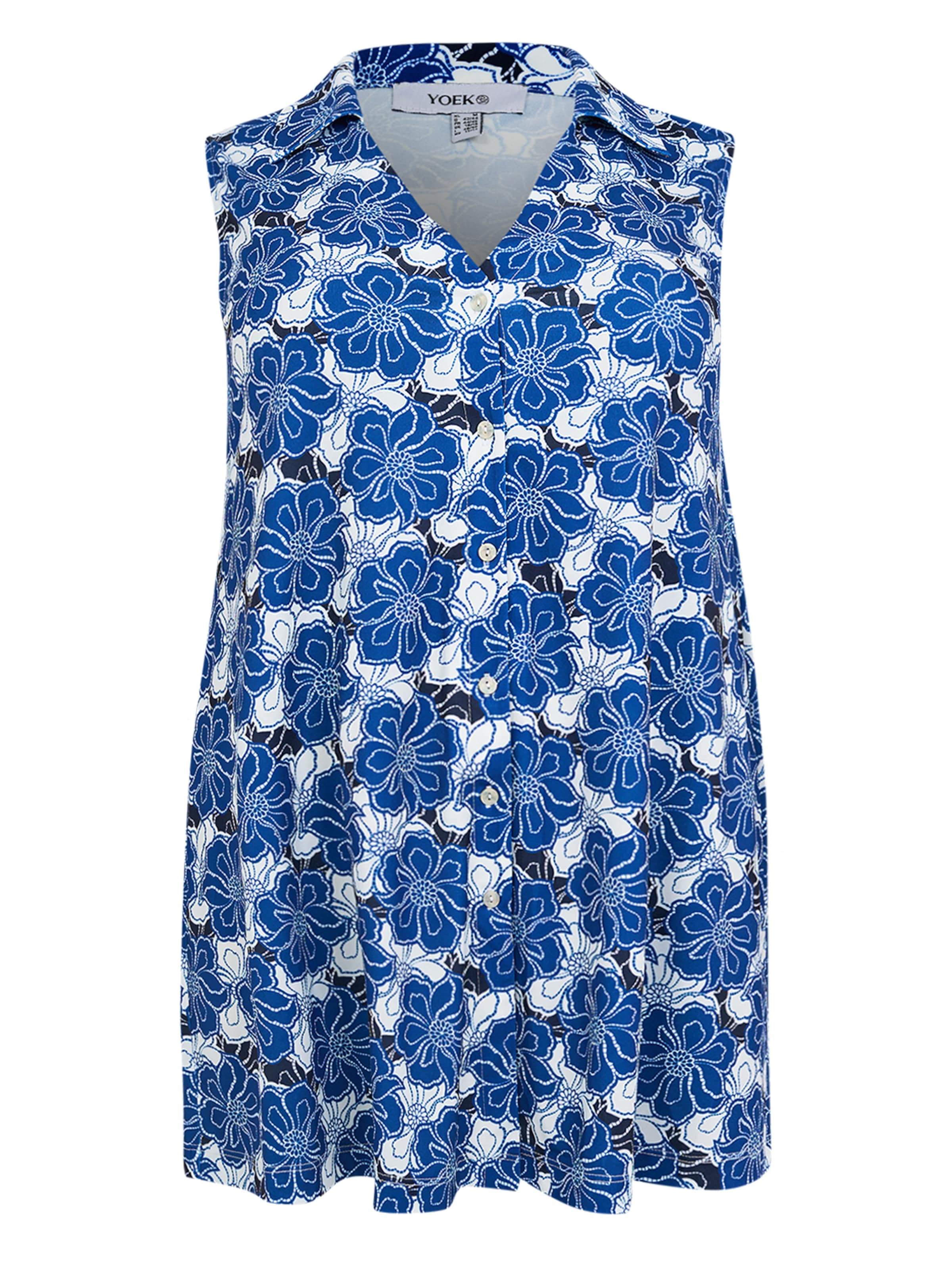 YOEK Top in Blue: front